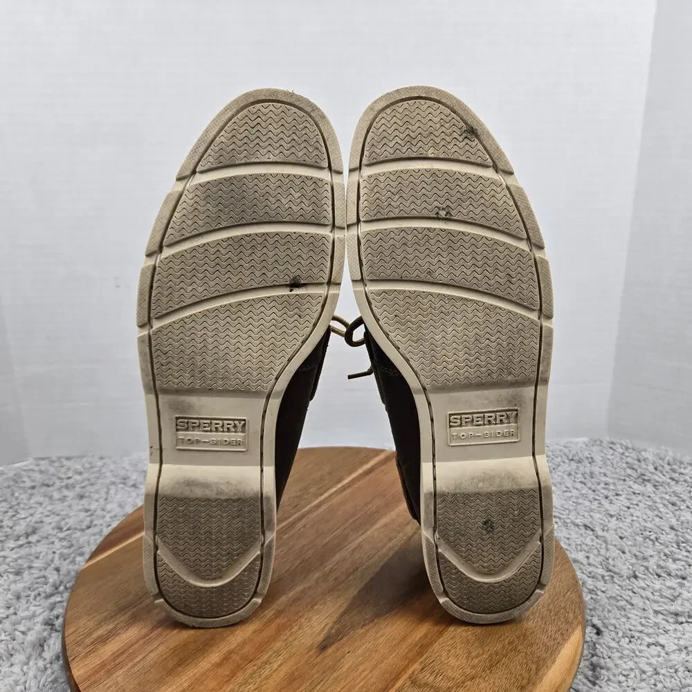 Sperry Top Sider Men 12M Authentic Original 2-Eye Brown Leather Casual Boat Shoe